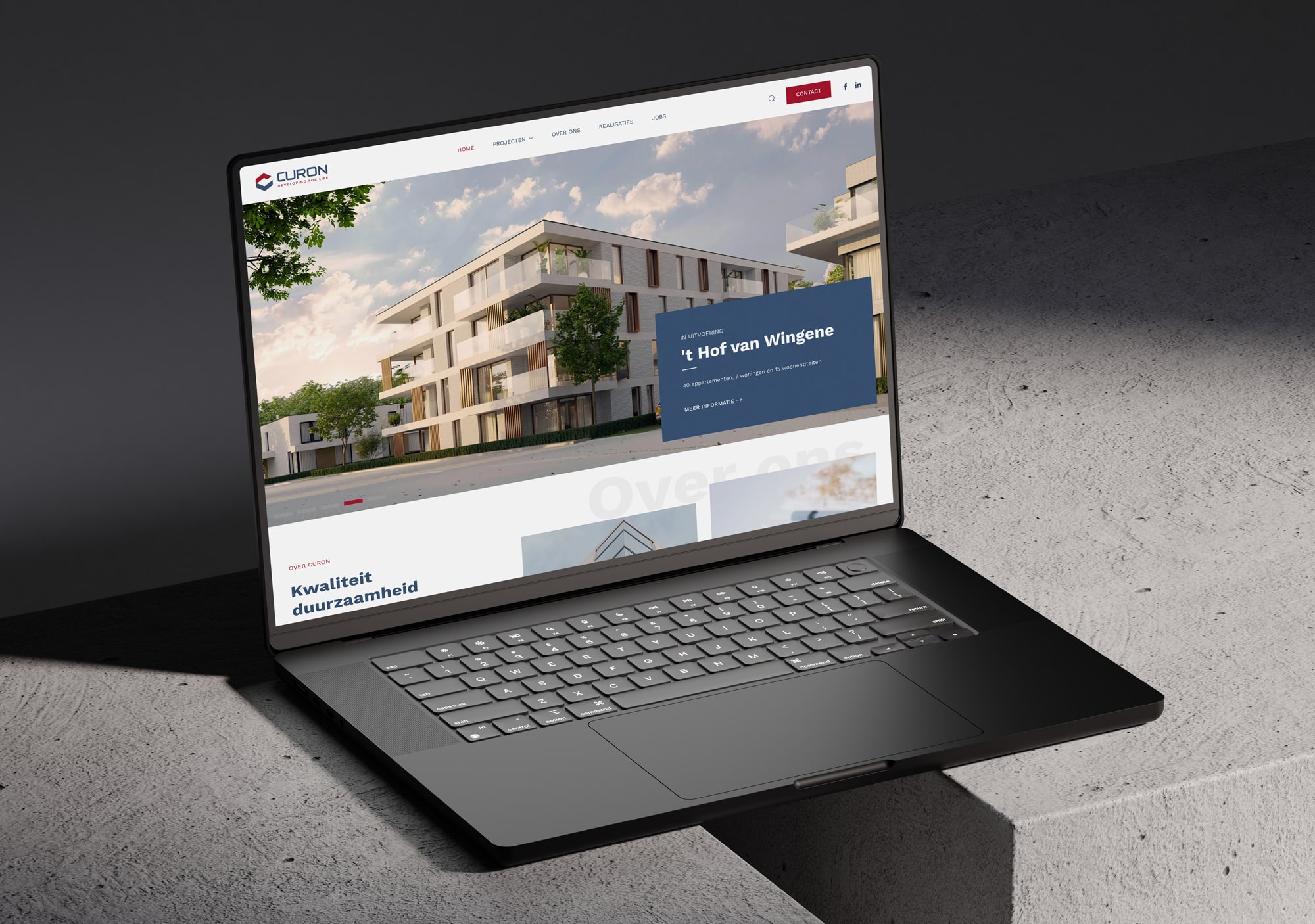 Case Curon – website voor vastgoedcommunicatie in Geel